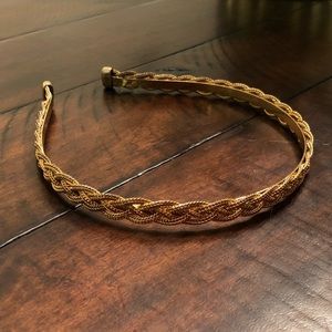 Rope gold headband